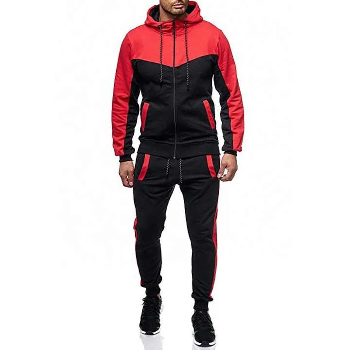 ملابس تمرين للرجال زي رياضي ملابس رياضية غير ملحومة بدلة بغطاء رأس للرجال . Men's Workout Clothes Sportswear Seamless Sportswear Men's Hooded Suit