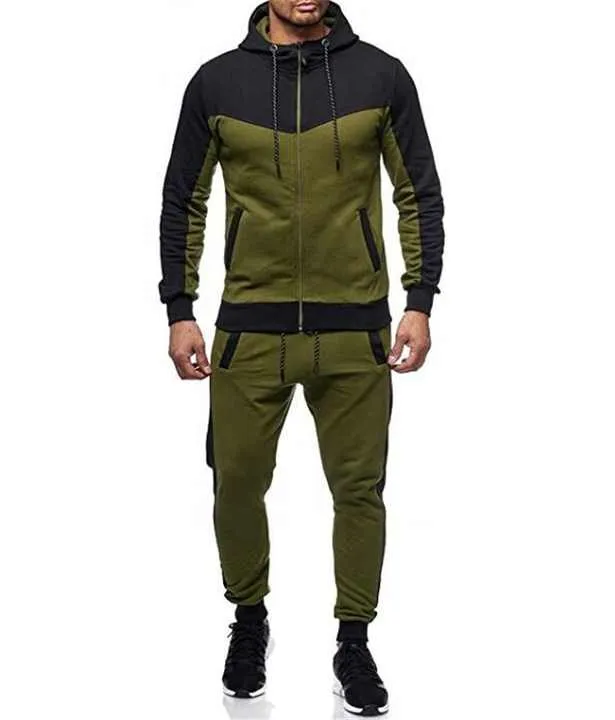 ملابس تمرين للرجال زي رياضي ملابس رياضية غير ملحومة بدلة بغطاء رأس للرجال . Men's Workout Clothes Sportswear Seamless Sportswear Men's Hooded Suit
