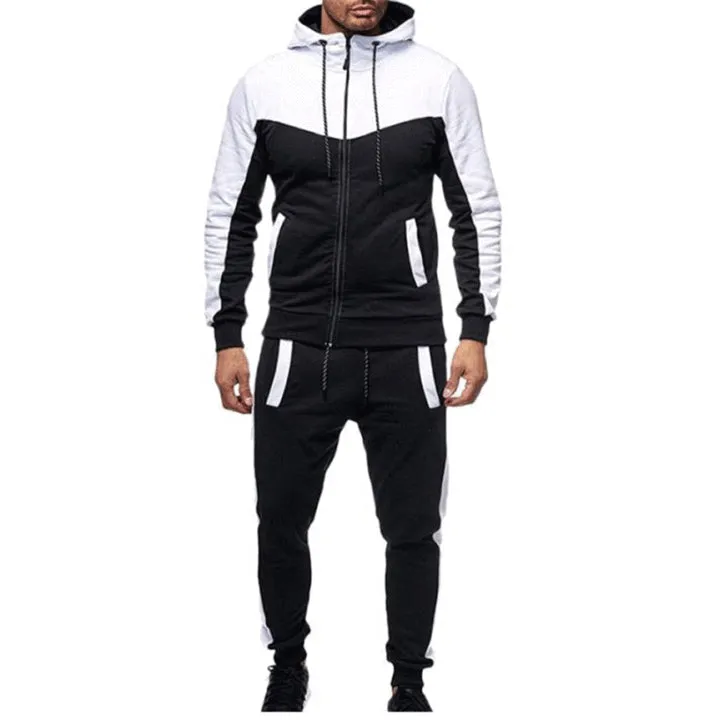 ملابس تمرين للرجال زي رياضي ملابس رياضية غير ملحومة بدلة بغطاء رأس للرجال . Men's Workout Clothes Sportswear Seamless Sportswear Men's Hooded Suit