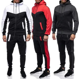 ملابس تمرين للرجال زي رياضي ملابس رياضية غير ملحومة بدلة بغطاء رأس للرجال . Men's Workout Clothes Sportswear Seamless Sportswear Men's Hooded Suit