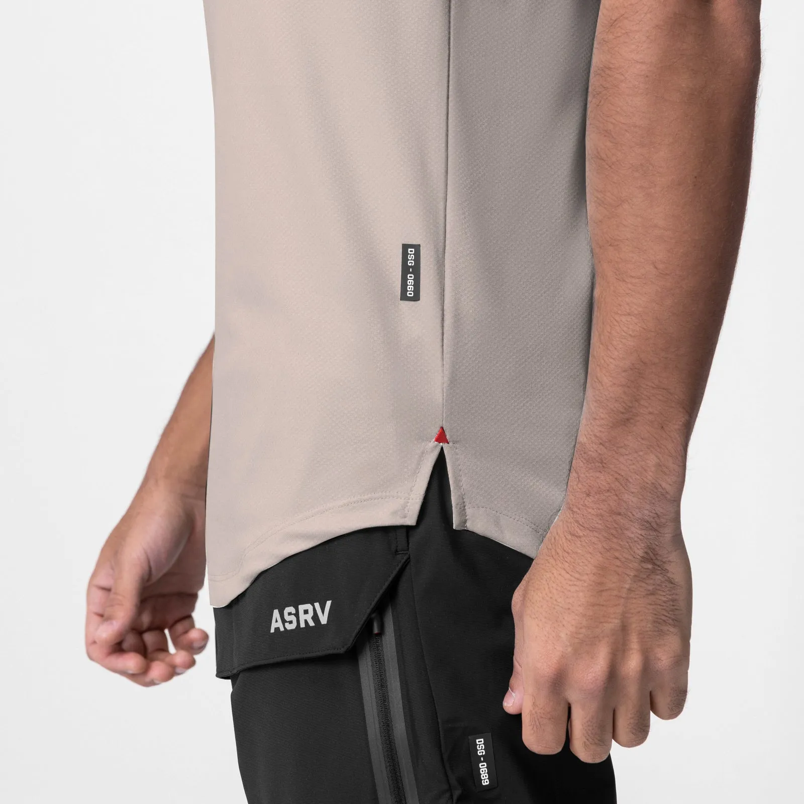 0660. AeroSilver® Established Tee - Chai "Box Logo"