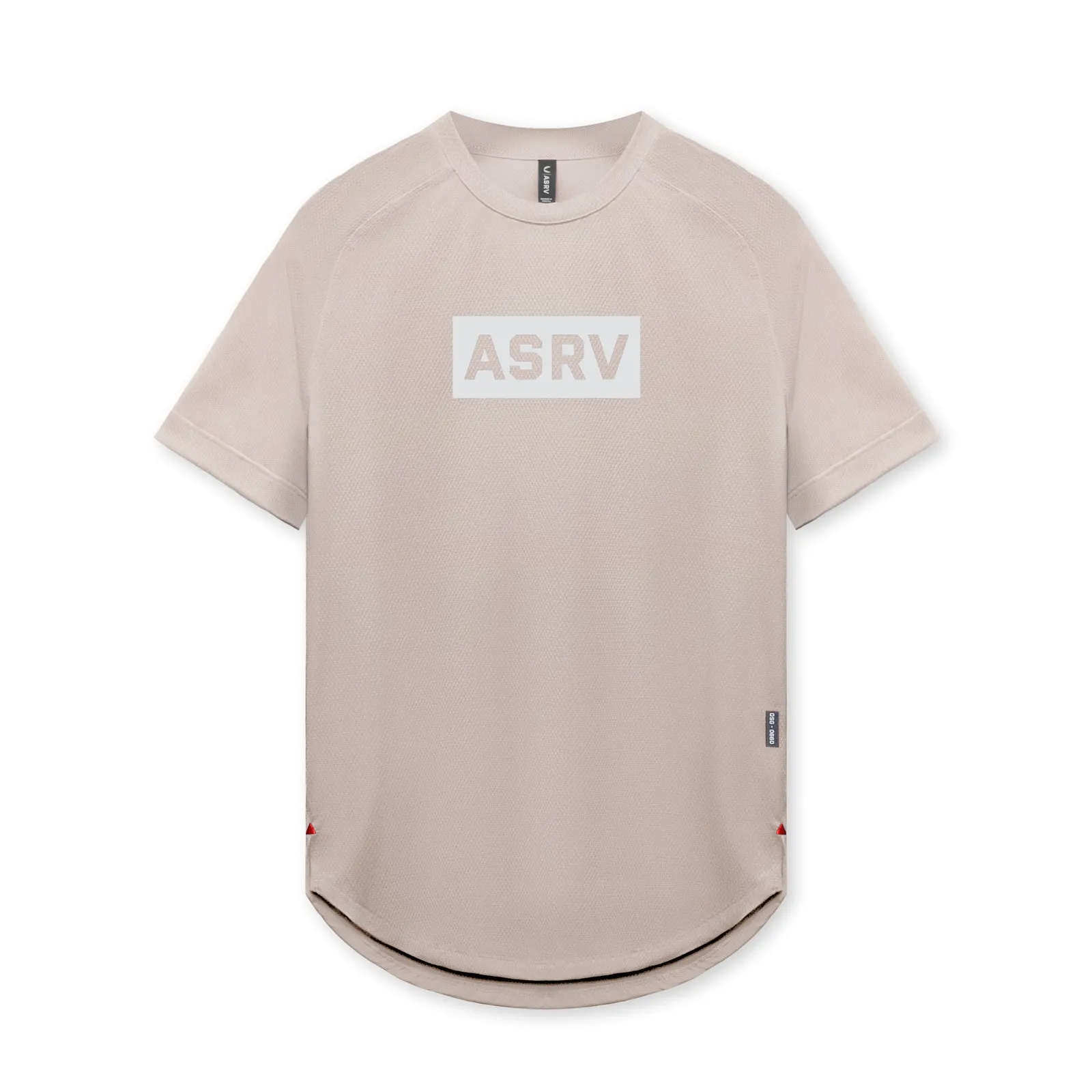 0660. AeroSilver® Established Tee - Chai "Box Logo"