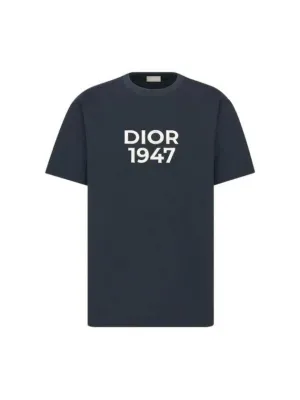 1947 Logo Print Short Sleeve T Shirt Navy