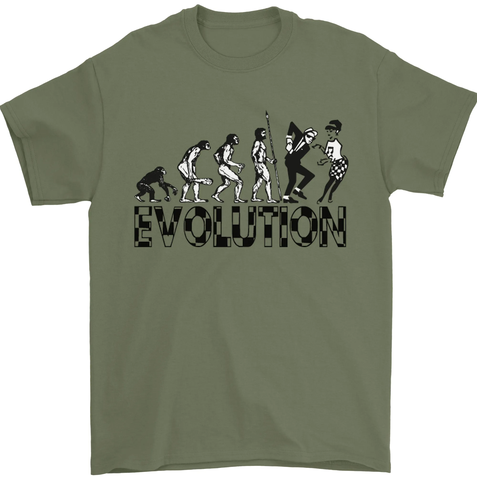 2 Tone Evolution Music 2Tone SKA Mens T-Shirt 100% Cotton