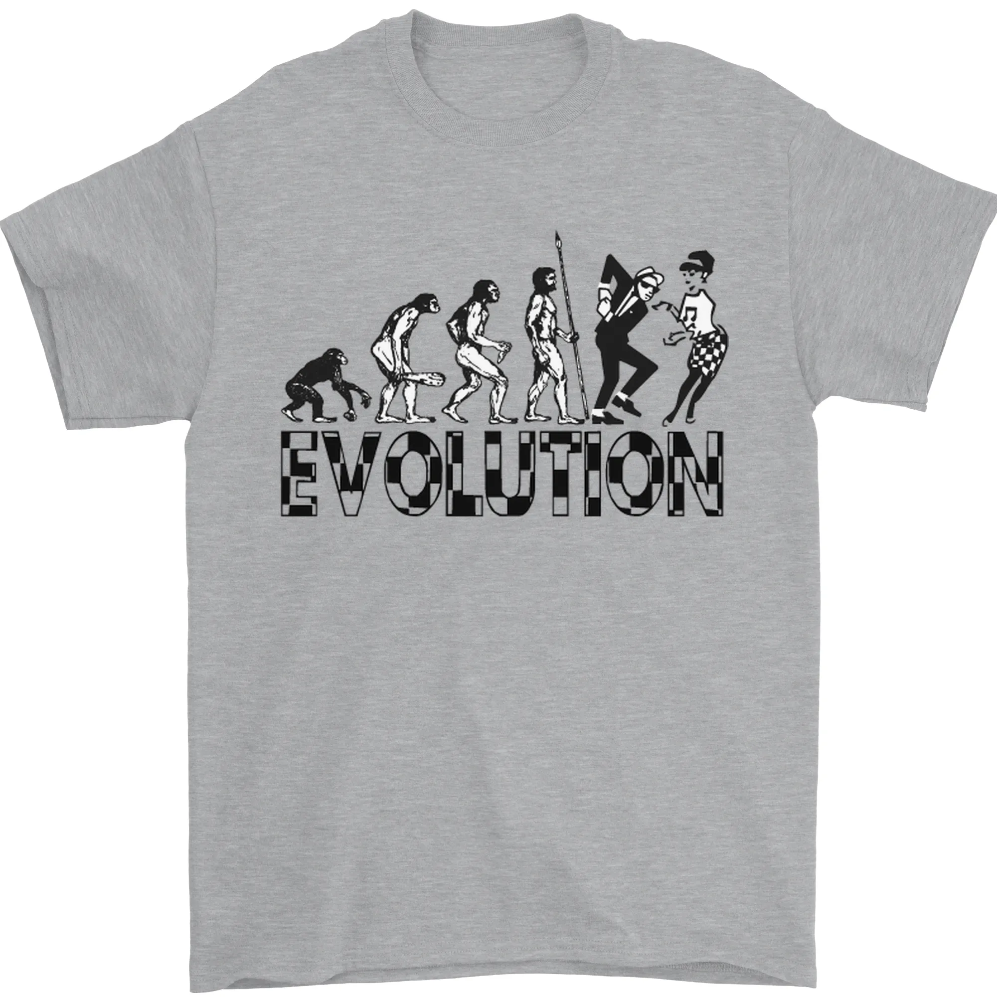 2 Tone Evolution Music 2Tone SKA Mens T-Shirt 100% Cotton