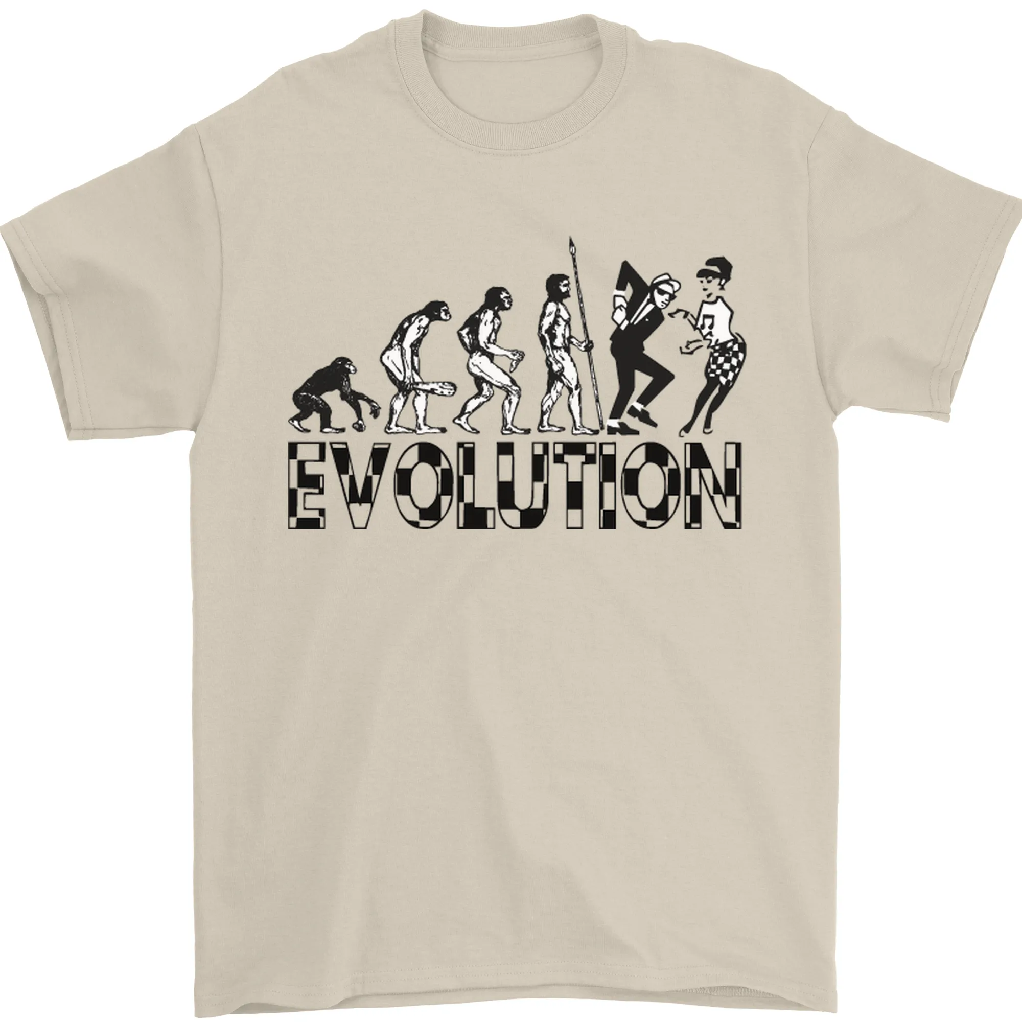 2 Tone Evolution Music 2Tone SKA Mens T-Shirt 100% Cotton