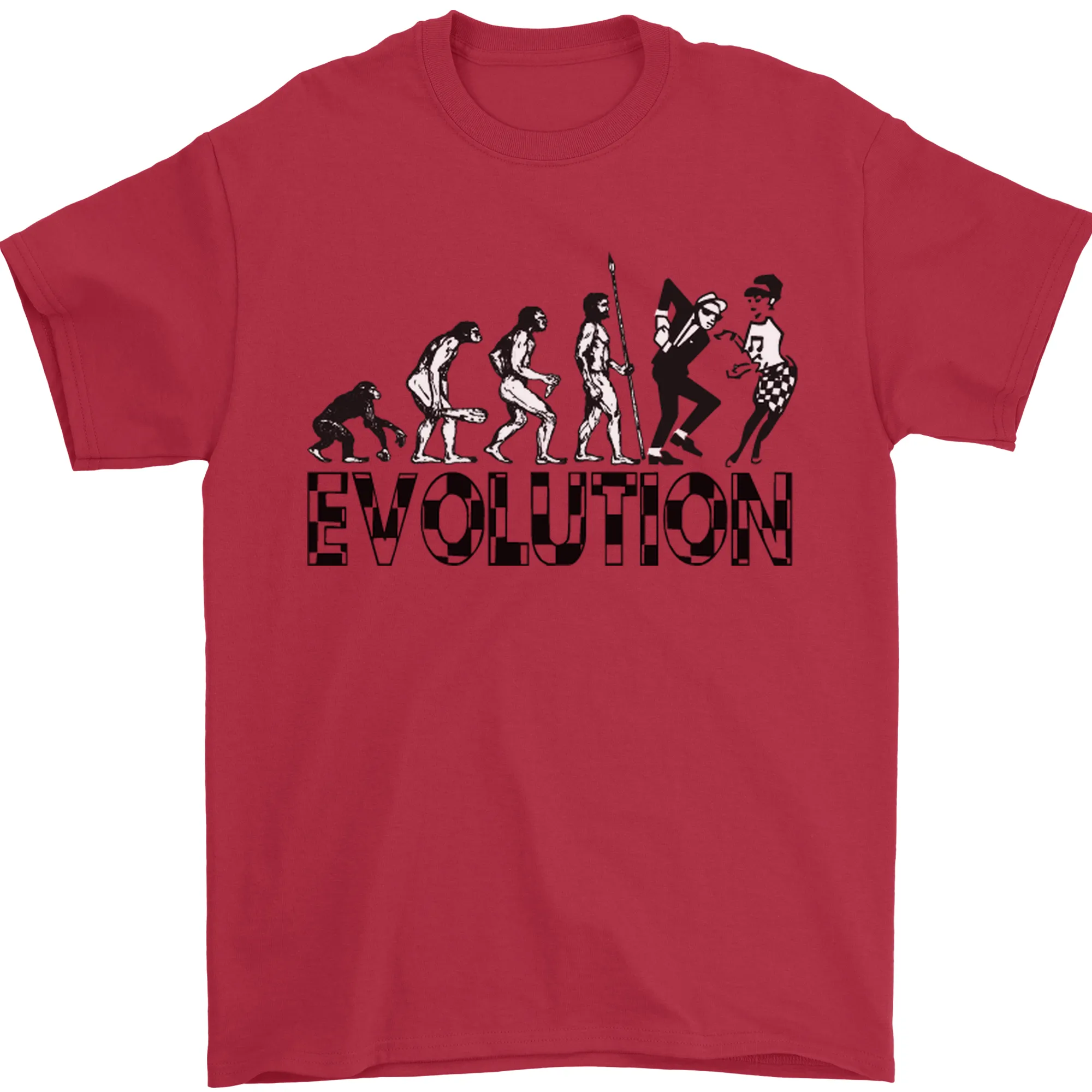 2 Tone Evolution Music 2Tone SKA Mens T-Shirt 100% Cotton