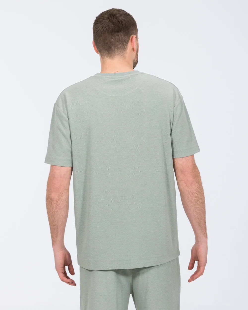 2t Kai Tall Textured T-Shirt (light teal)