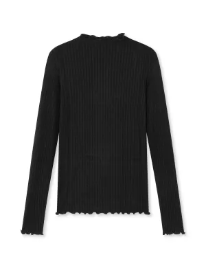 5x5 Solid Trutte Tee LS FAV, Black