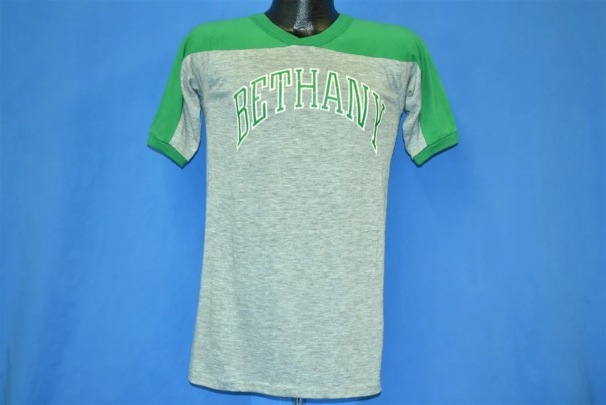 70s Bethany Beach Gray Green Ringer t-shirt Small