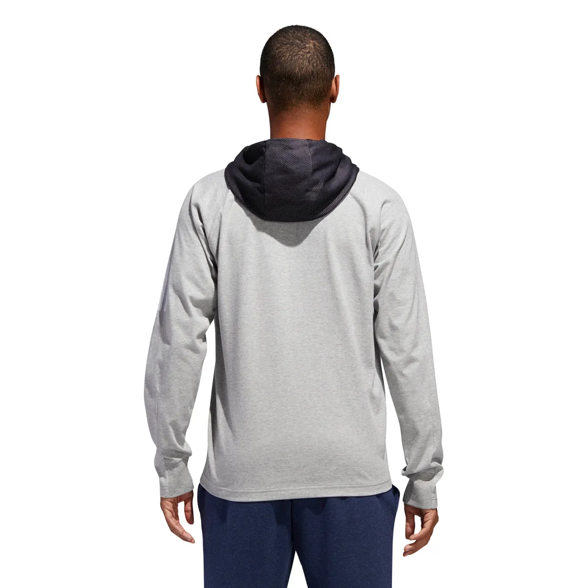 Adidas Men's Athletics Sport 2 Street Lifestyle Pullover Hoodie Grey-Black