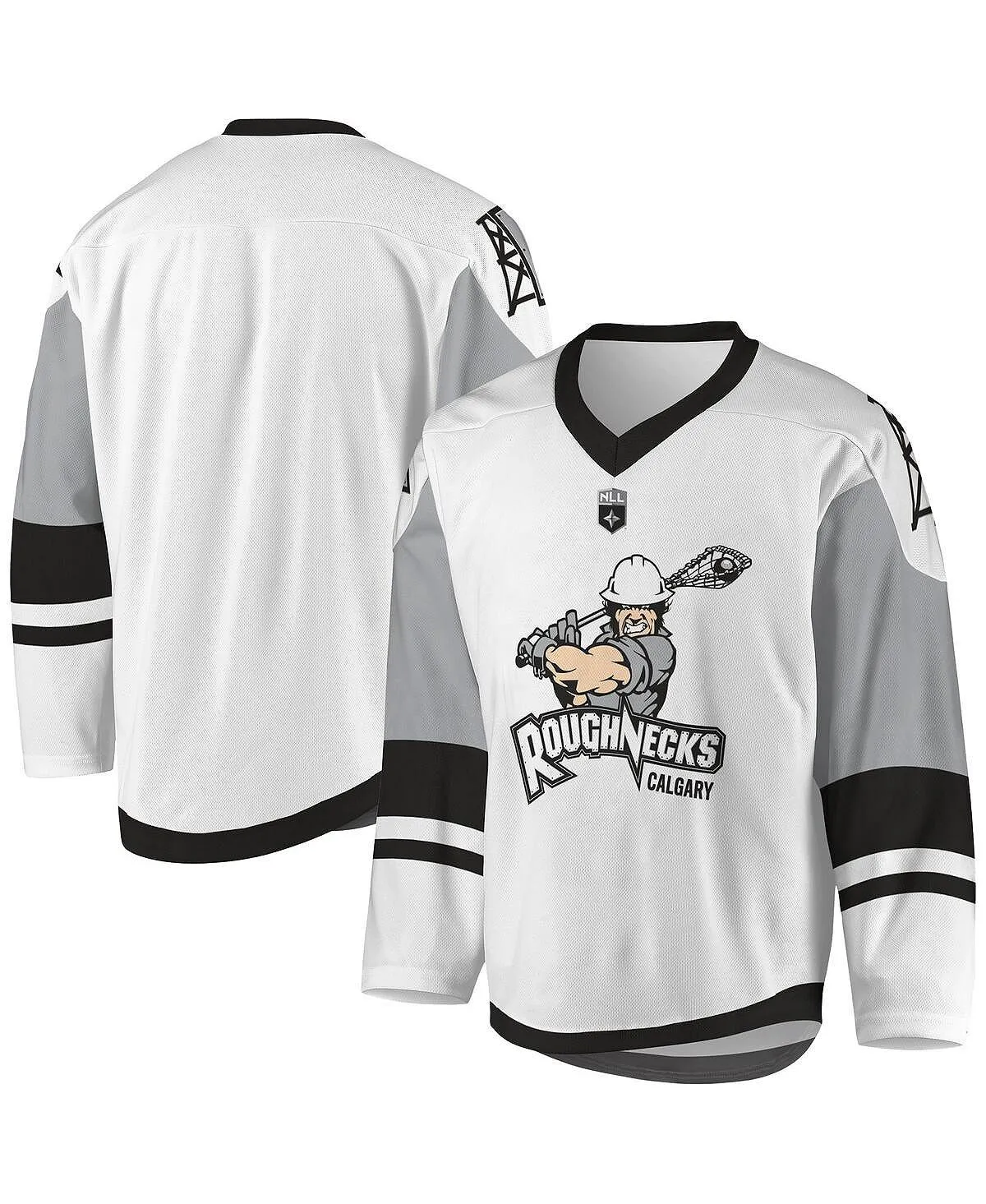 ADPRO Sports Men's White Gray Sublimated Replica Jersey Calgary Roughnecks Multi