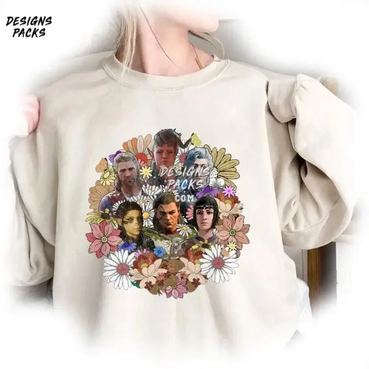 Adventure Awaits Baldur’S Gate 3 Floral Baldur’s Gate 3 PNG Design