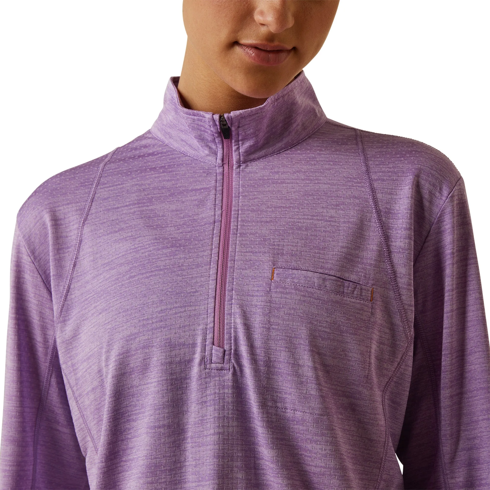 Ariat® Ladies Rebar Evolution Paisley Purple 1/2 Zip T-Shirt 10043434