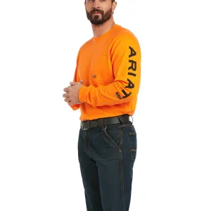 Ariat Men's Rebar Cotton Strong™ Safety Orange Work T-Shirt  10037643