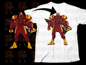 Arizona Cardinals Robot Design Men's Graphic Png Digital Download