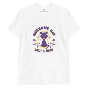 Awesome Cat Smile & Meow | Unisex Soft Style T-Shirt