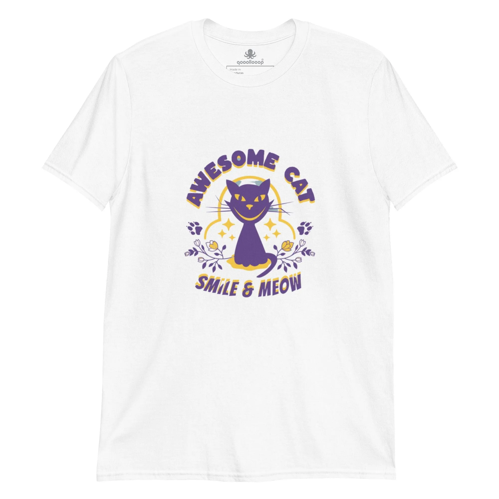 Awesome Cat Smile & Meow | Unisex Soft Style T-Shirt