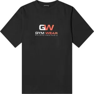 Balenciaga Gym Wear Logo Tee 'Black', black