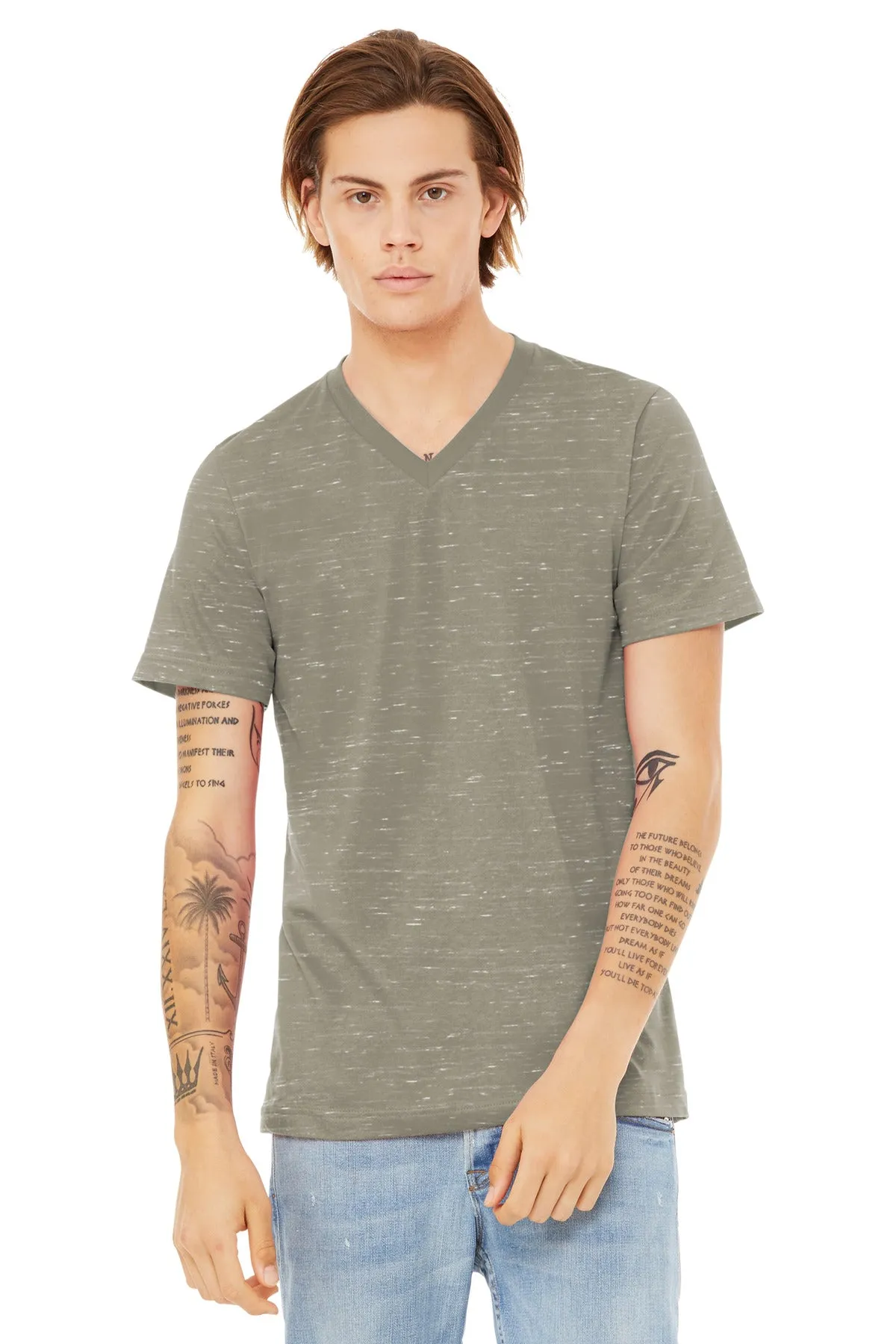 BELLA CANVAS Unisex Textured Jersey V-Neck Tee BC3655