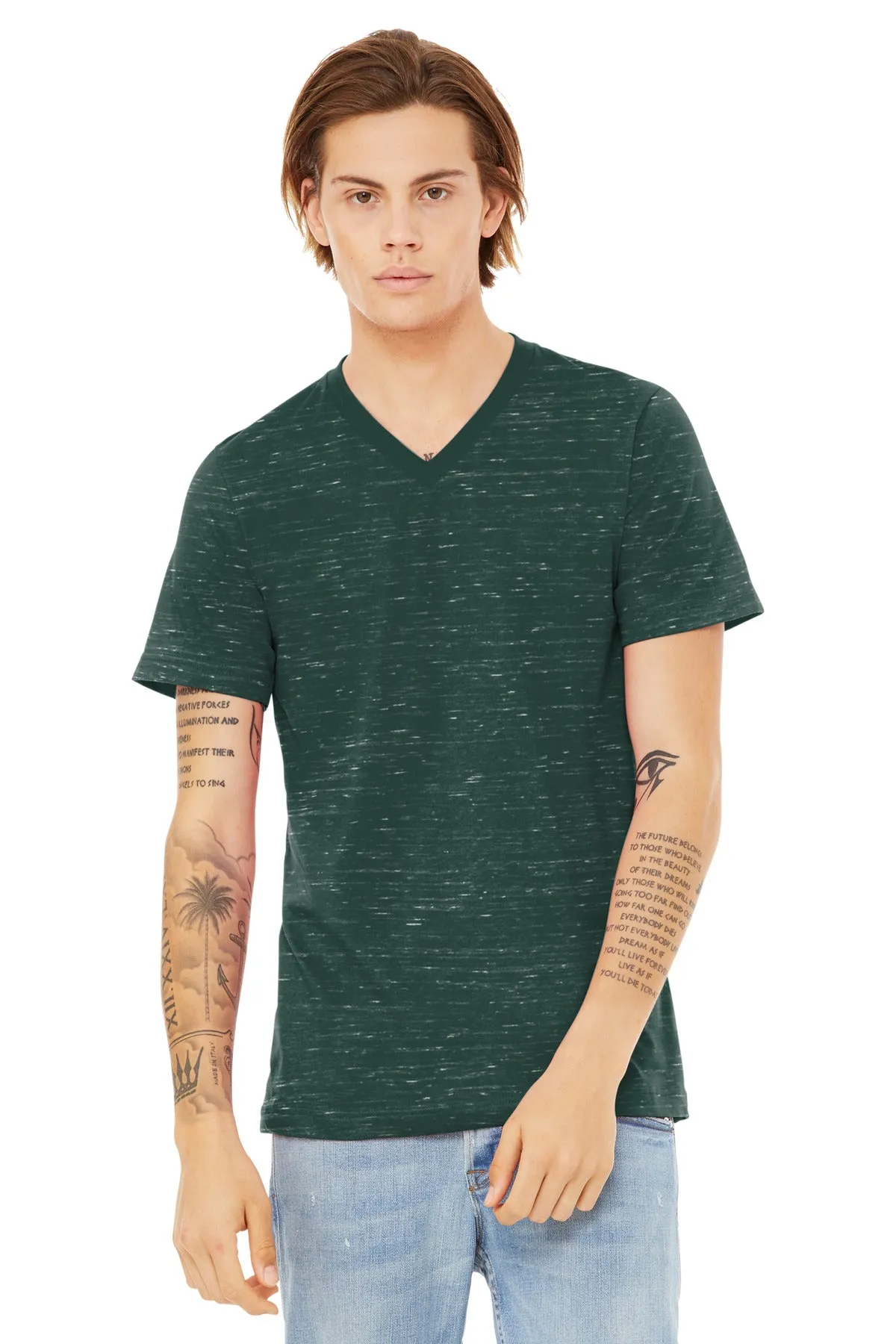 BELLA CANVAS Unisex Textured Jersey V-Neck Tee BC3655