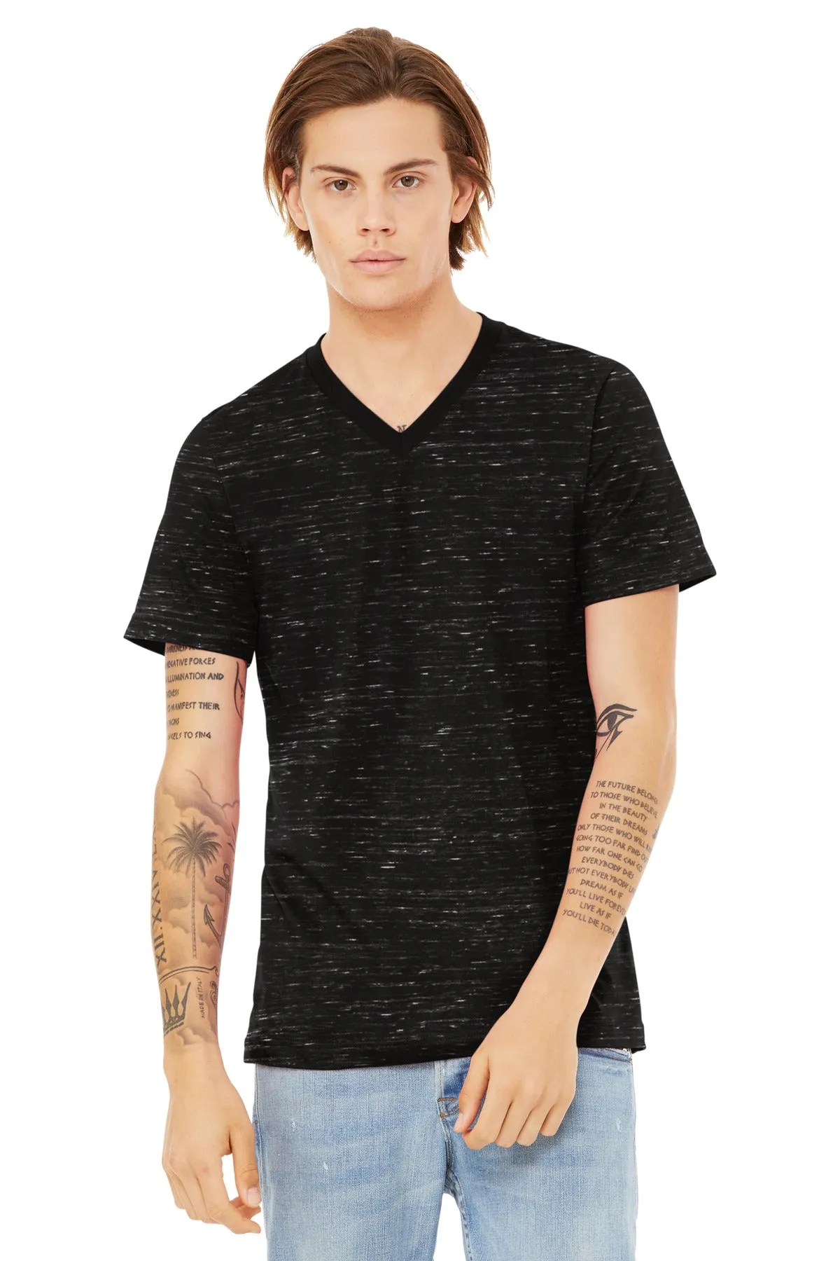 BELLA CANVAS Unisex Textured Jersey V-Neck Tee BC3655