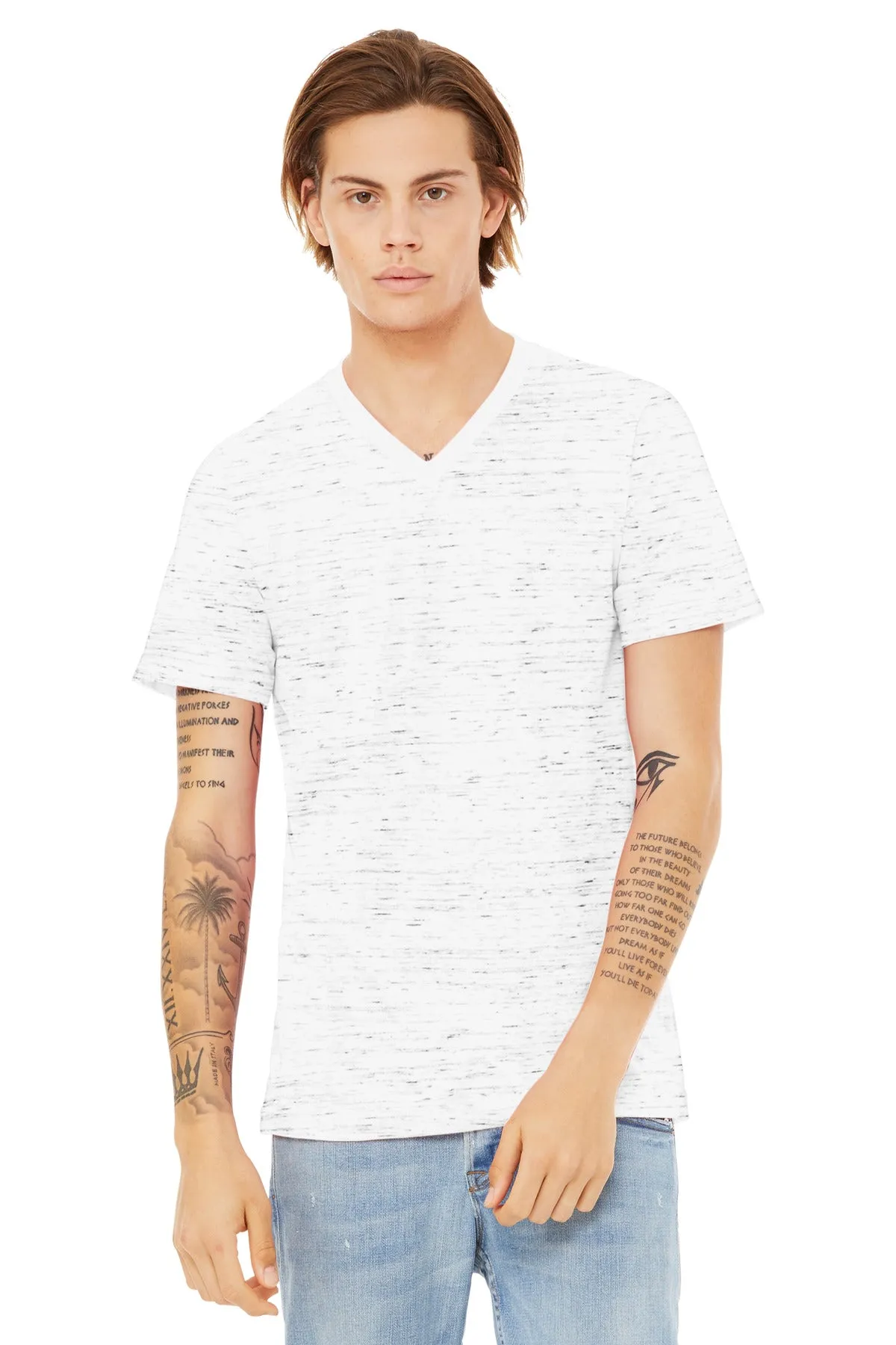 BELLA CANVAS Unisex Textured Jersey V-Neck Tee BC3655
