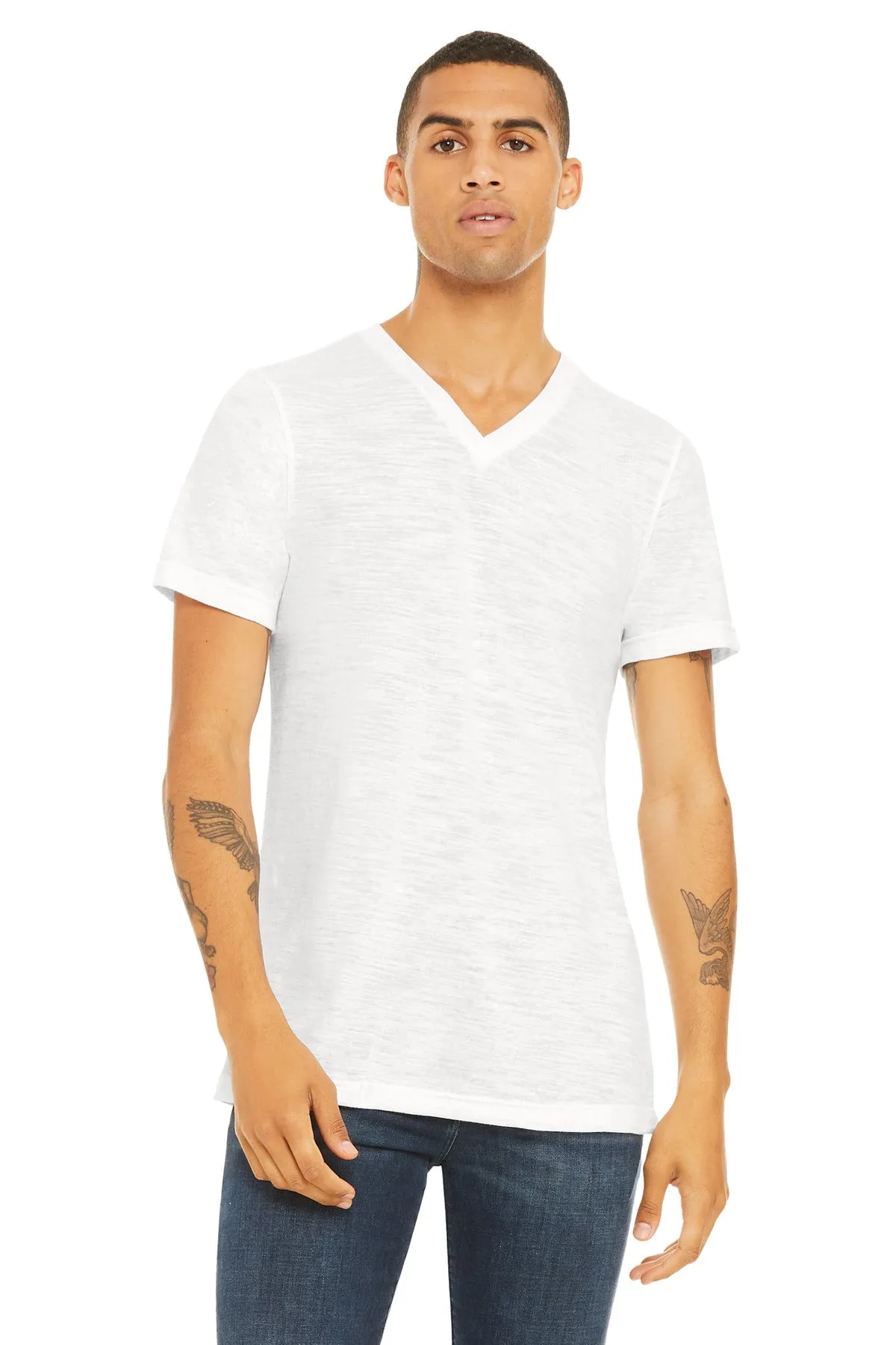 BELLA CANVAS Unisex Textured Jersey V-Neck Tee BC3655