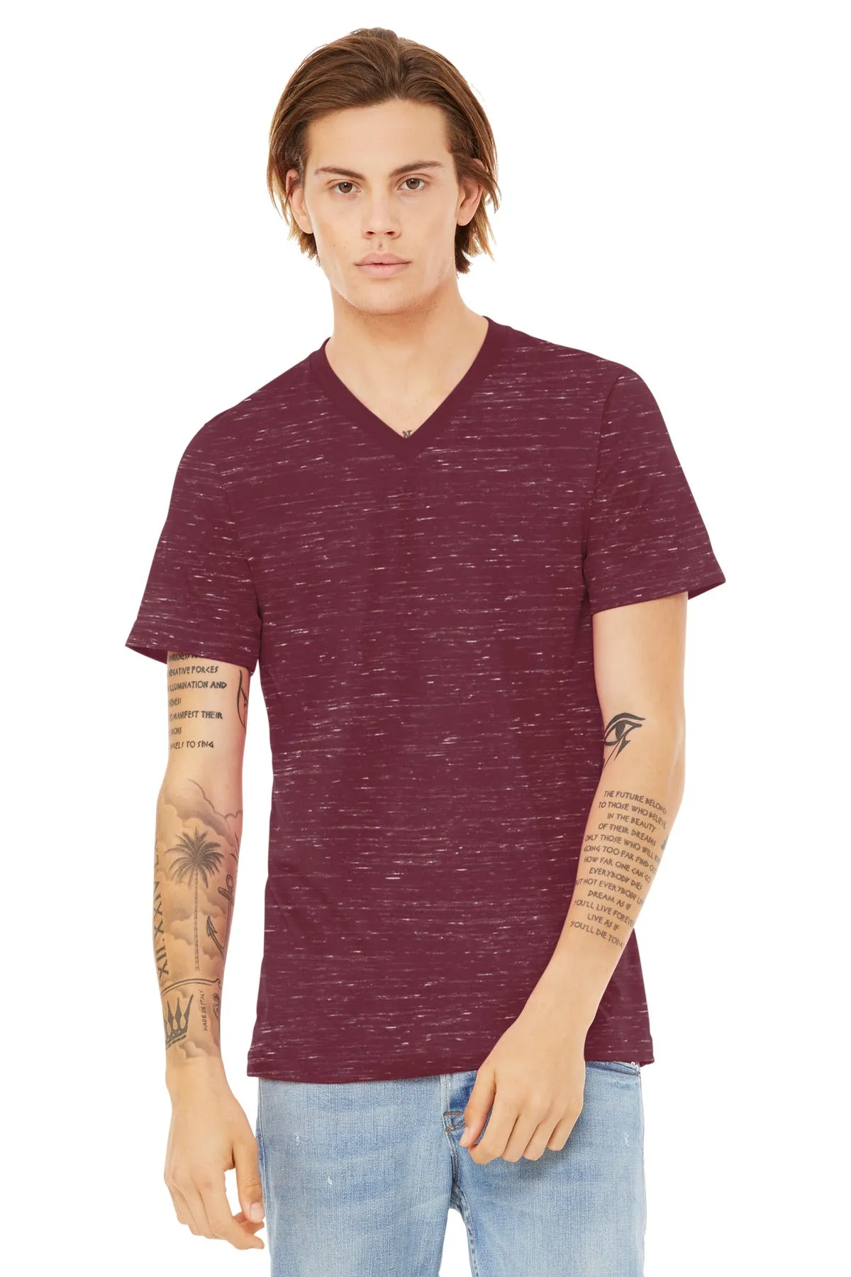 BELLA CANVAS Unisex Textured Jersey V-Neck Tee BC3655