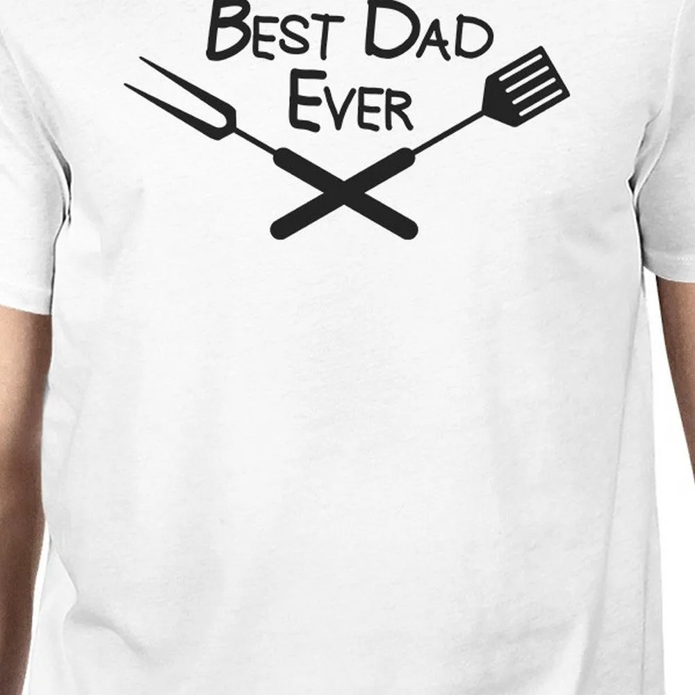 Best Bbq Dad Mens White Graphic Design T-Shirt Unique Gifts For Dad
