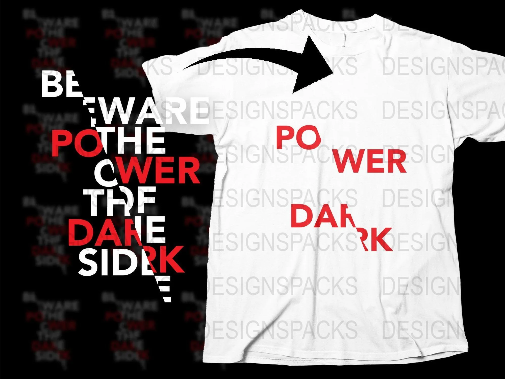 Beware The Power of The Dark Side Png Digital Download