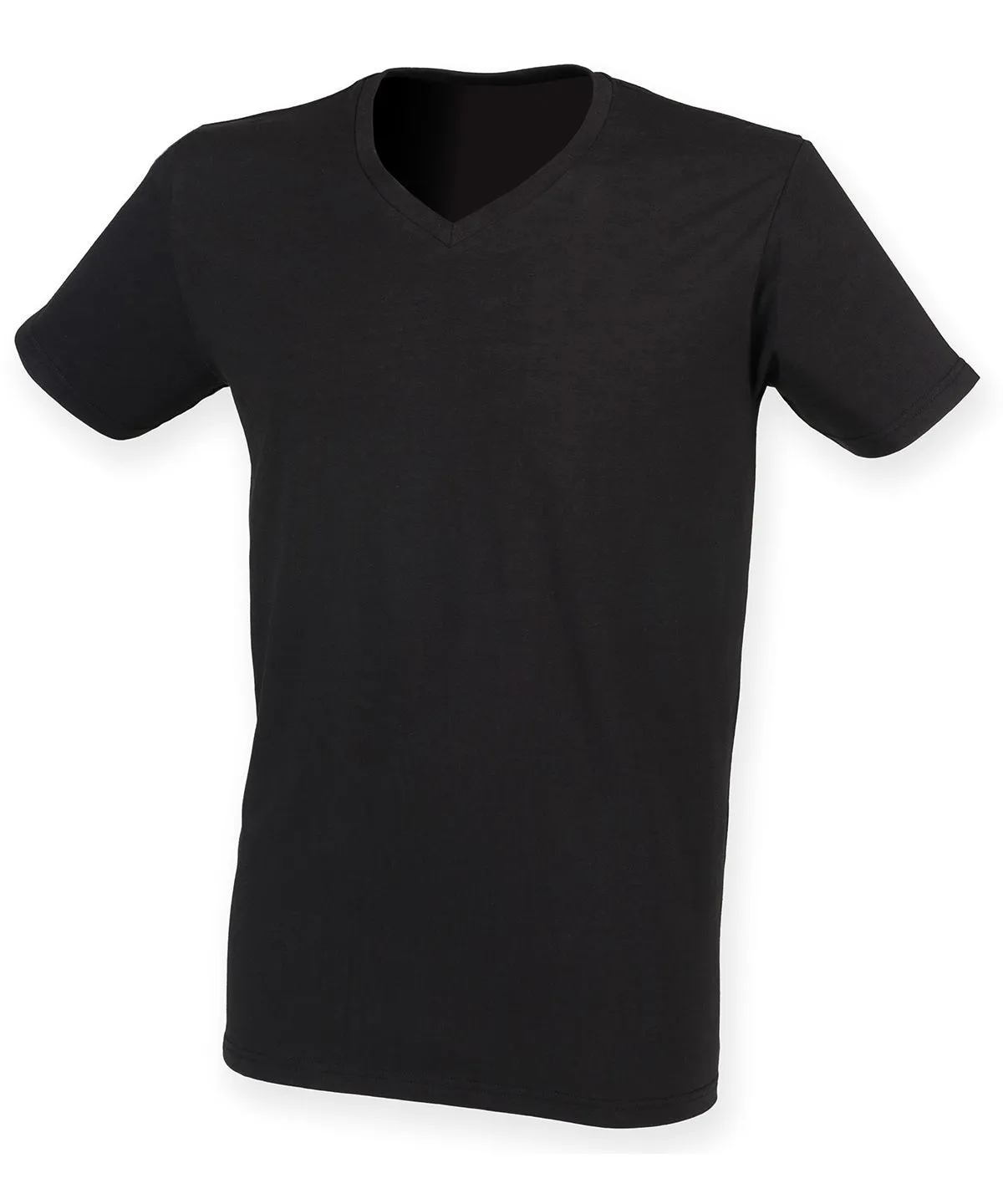 Black - Men's feel good stretch v-neck t-shirt