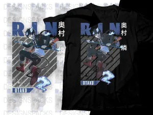 Blue Exorcist Rin Okumura Dynamic Design Png Digital Download