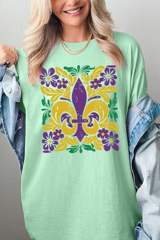 Boho Mardi Gras Graphic Plus Heavy Cotton Tee