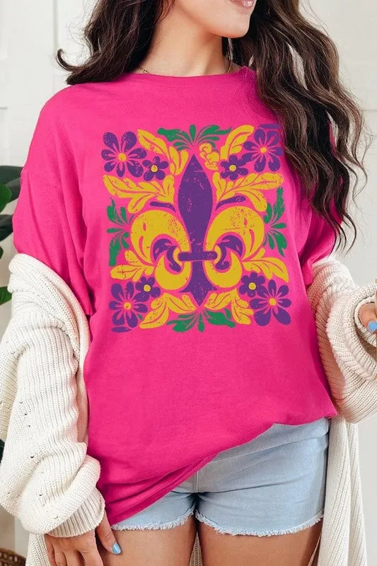 Boho Mardi Gras Graphic Plus Heavy Cotton Tee