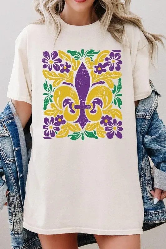 Boho Mardi Gras Graphic Plus Heavy Cotton Tee