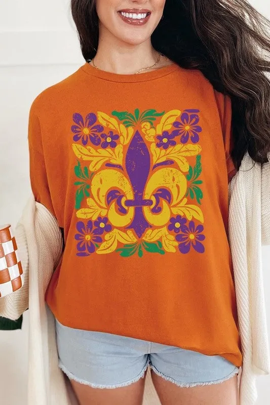 Boho Mardi Gras Graphic Plus Heavy Cotton Tee