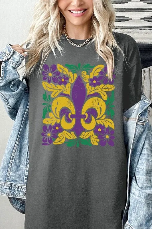 Boho Mardi Gras Graphic Plus Heavy Cotton Tee
