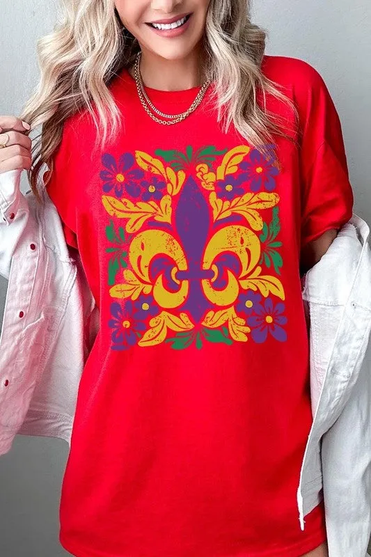 Boho Mardi Gras Graphic Plus Heavy Cotton Tee