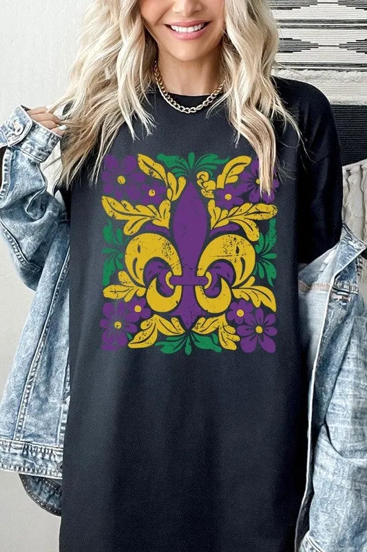 Boho Mardi Gras Graphic Plus Heavy Cotton Tee