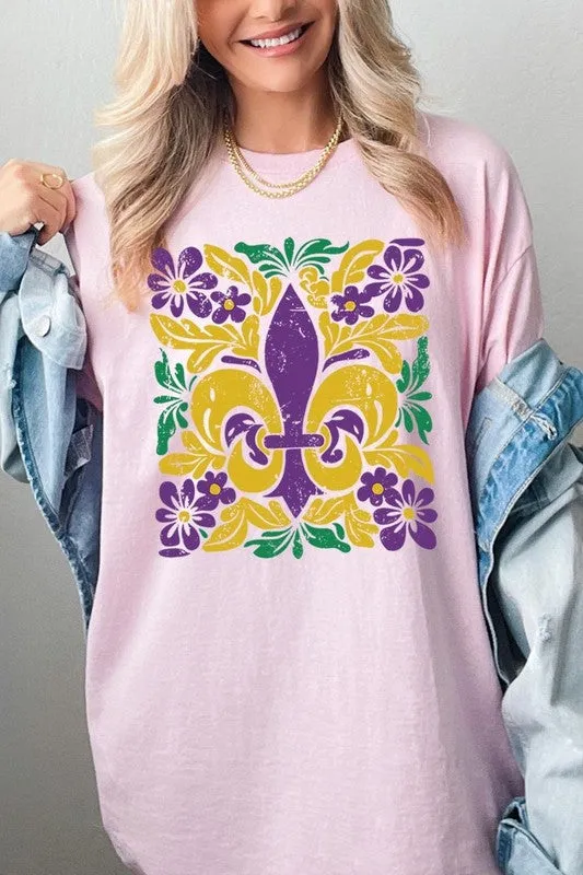 Boho Mardi Gras Graphic Plus Heavy Cotton Tee