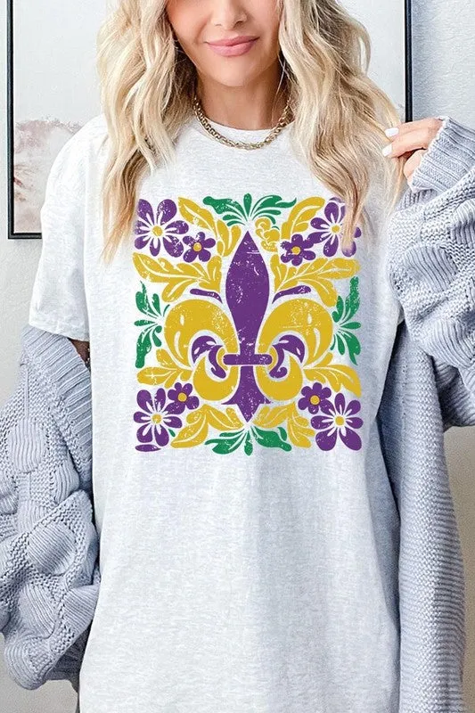 Boho Mardi Gras Graphic Plus Heavy Cotton Tee