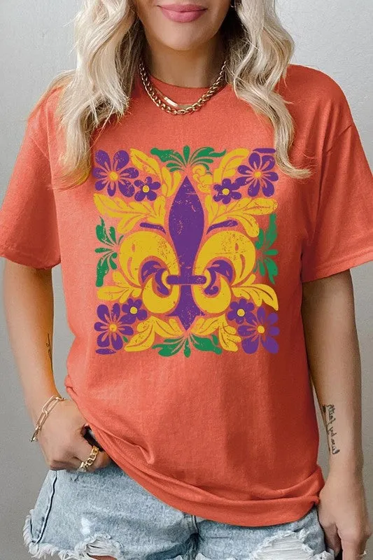 Boho Mardi Gras Graphic Plus Heavy Cotton Tee