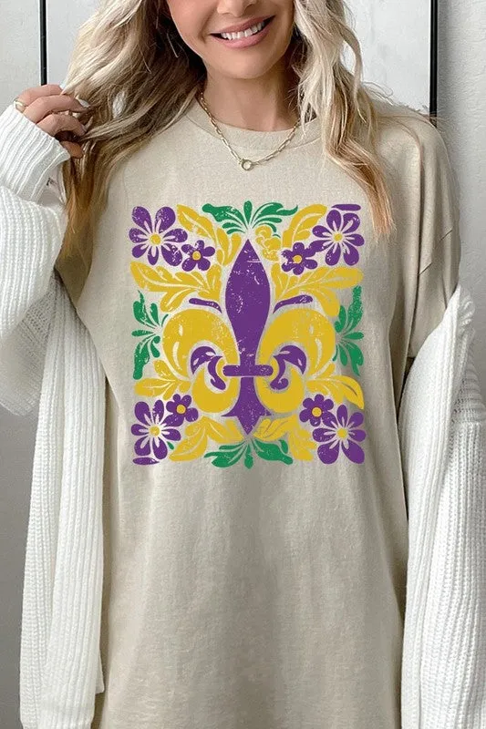 Boho Mardi Gras Graphic Plus Heavy Cotton Tee