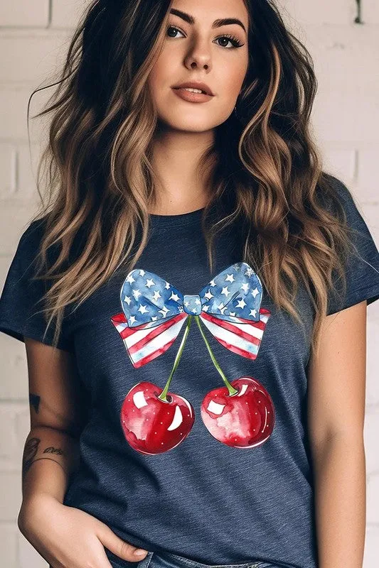 Bow America Cherry Graphic Plus Tee