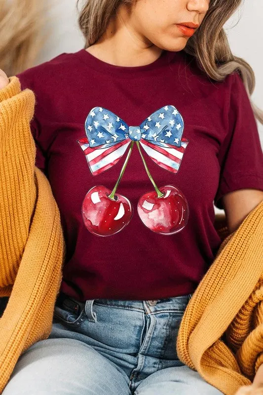 Bow America Cherry Graphic Plus Tee