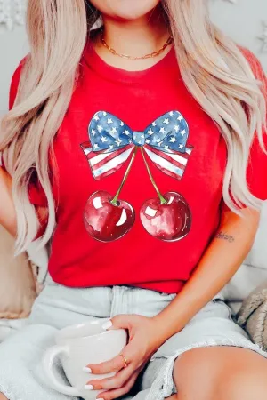 Bow America Cherry Graphic Plus Tee