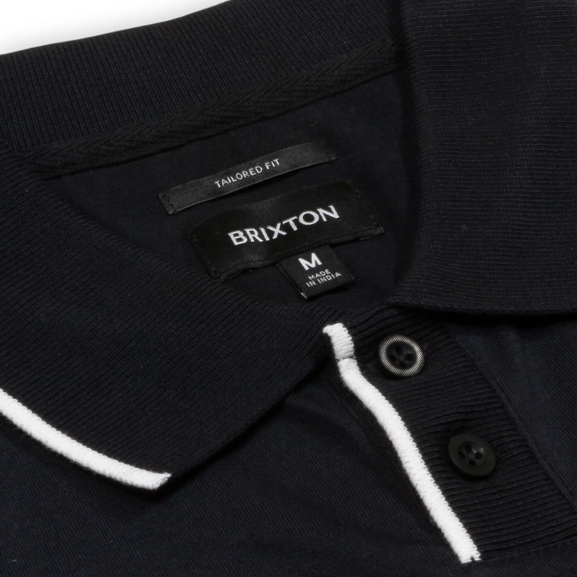 Brixton Mod Flex Polo Shirt - Black/White