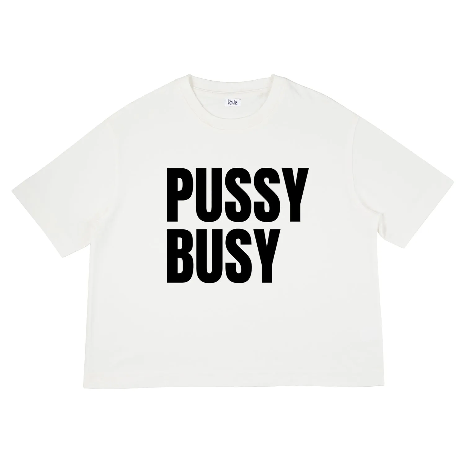 Busy Crop T-Shirt White
