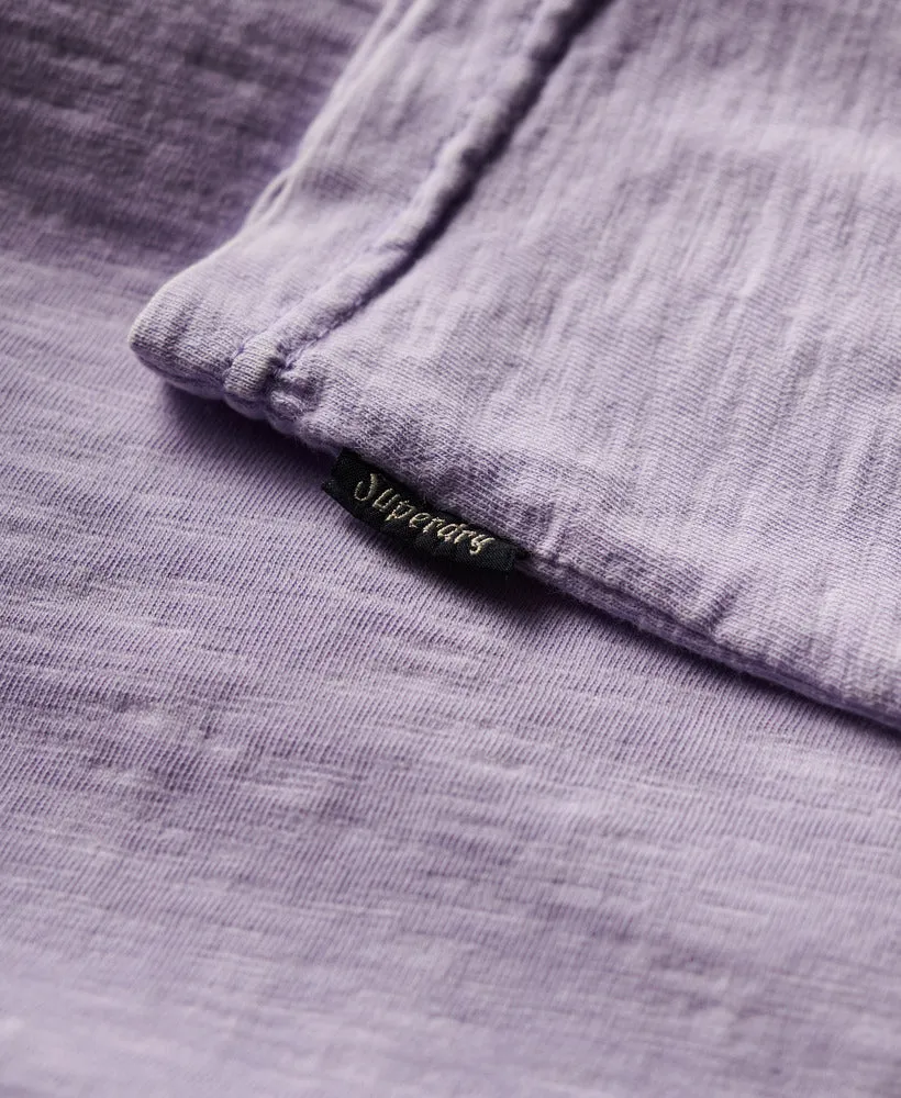 Cali Striped Logo T-Shirt - Light Lavender Purple Slub